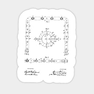 Board Game Vintage Patent Hand Drawing Sticker